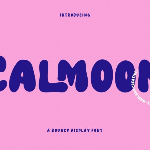 Calmoon Bouncy Display Font cover image.