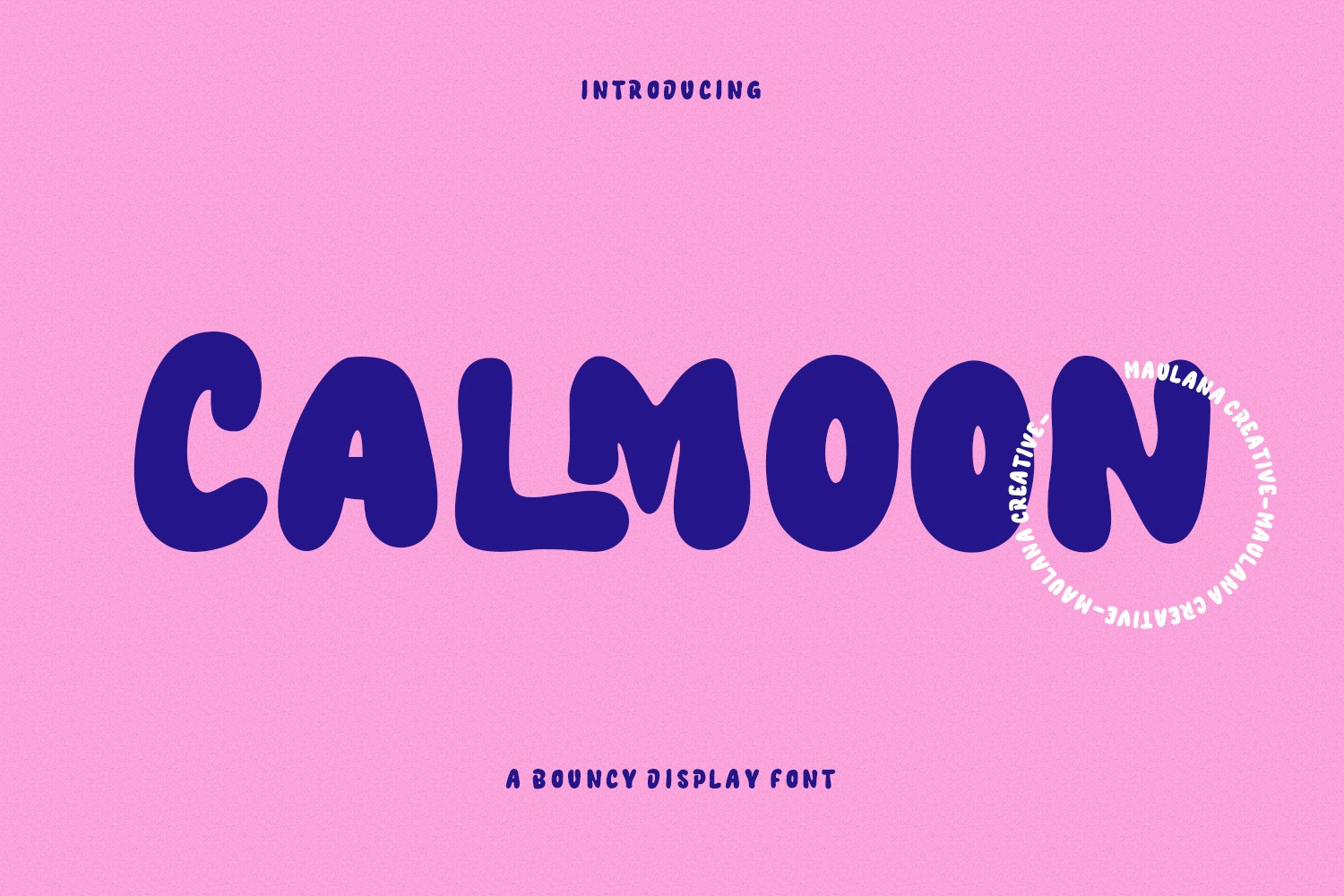 Calmoon Bouncy Display Font cover image.