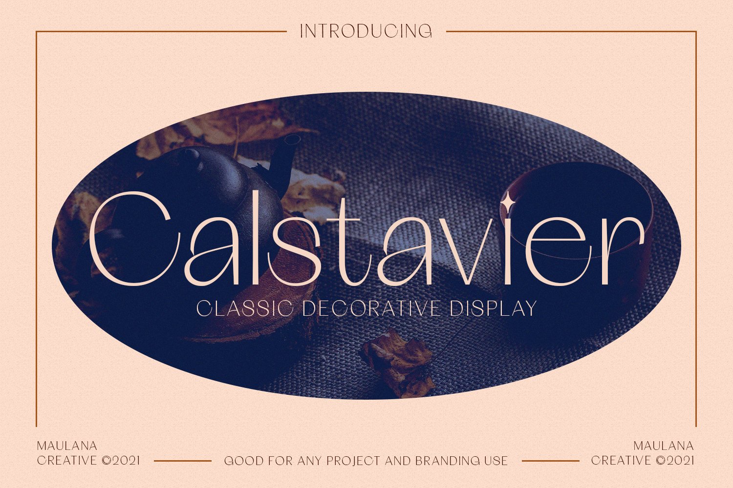 Calstavier Decorative Display Font cover image.