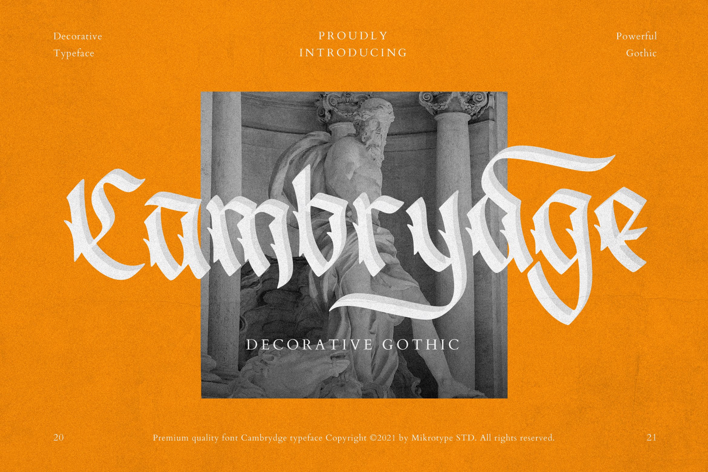 Cambrydge Gothic Advertisement Font cover image.
