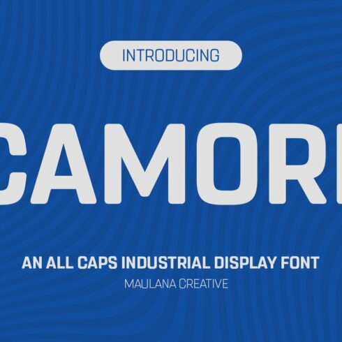 Camore Sans Serif All Caps Font cover image.