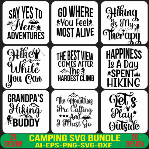 Camping SVG Bundle cover image.