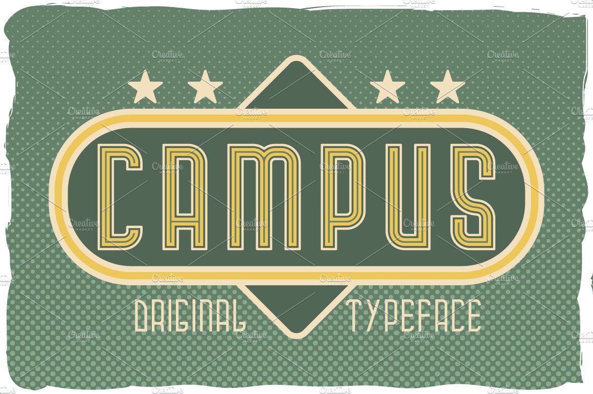 Campus font + quotation cover image.