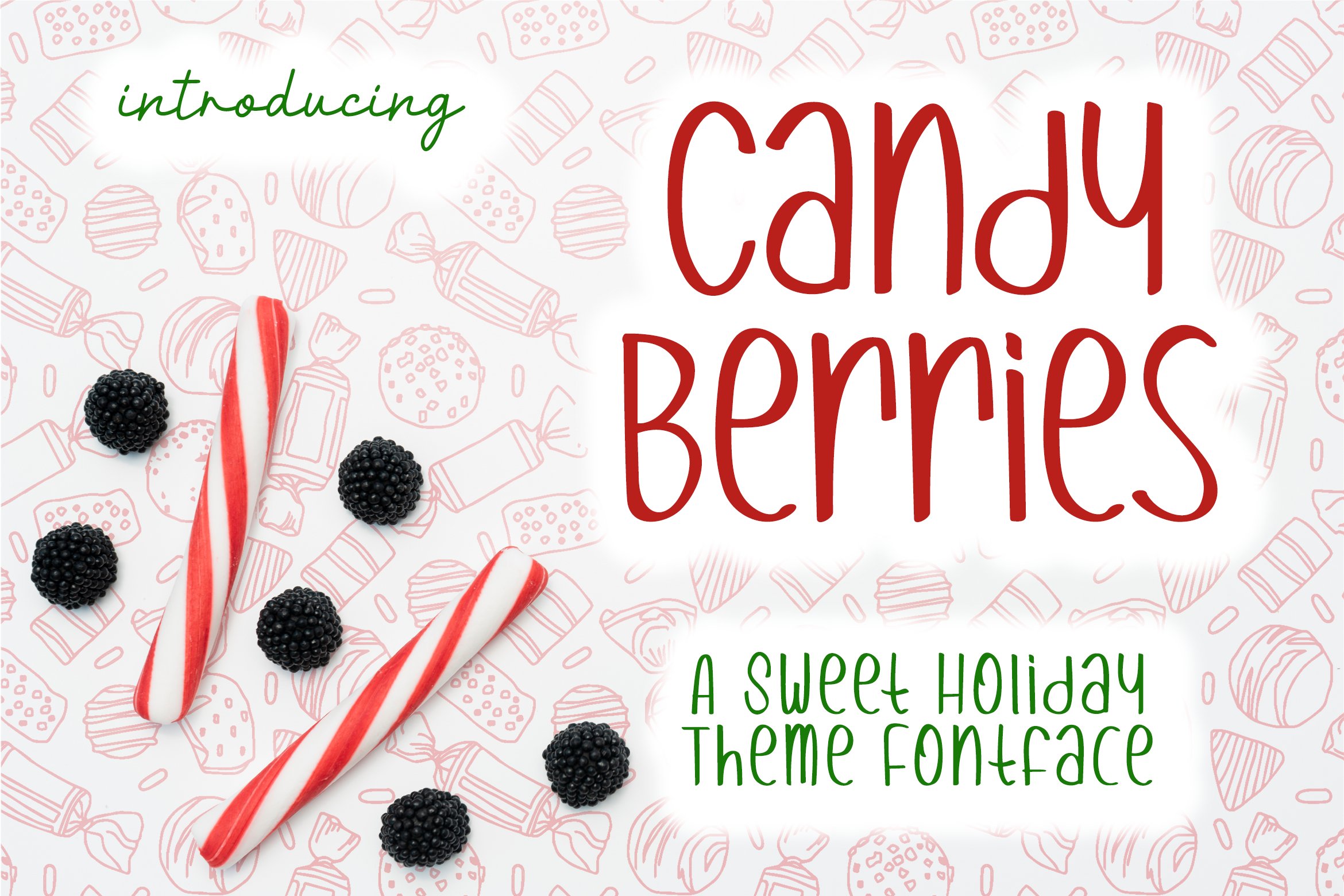 Candy Berries | Holiday Theme Font cover image.