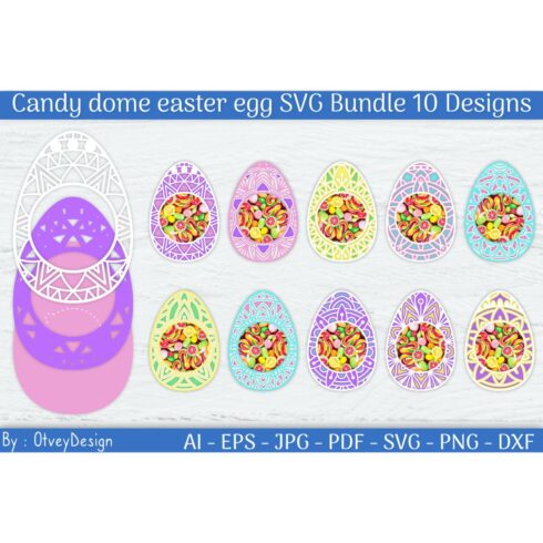 Candy dome easter egg Mandala SVG cover image.