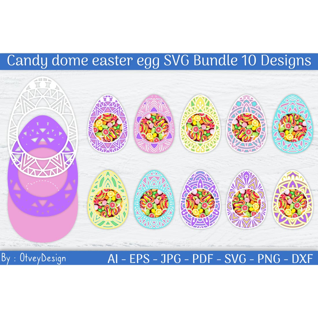 Candy dome easter egg Mandala SVG - MasterBundles