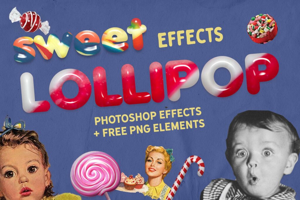 Candy Effect for PS Free Textures – MasterBundles