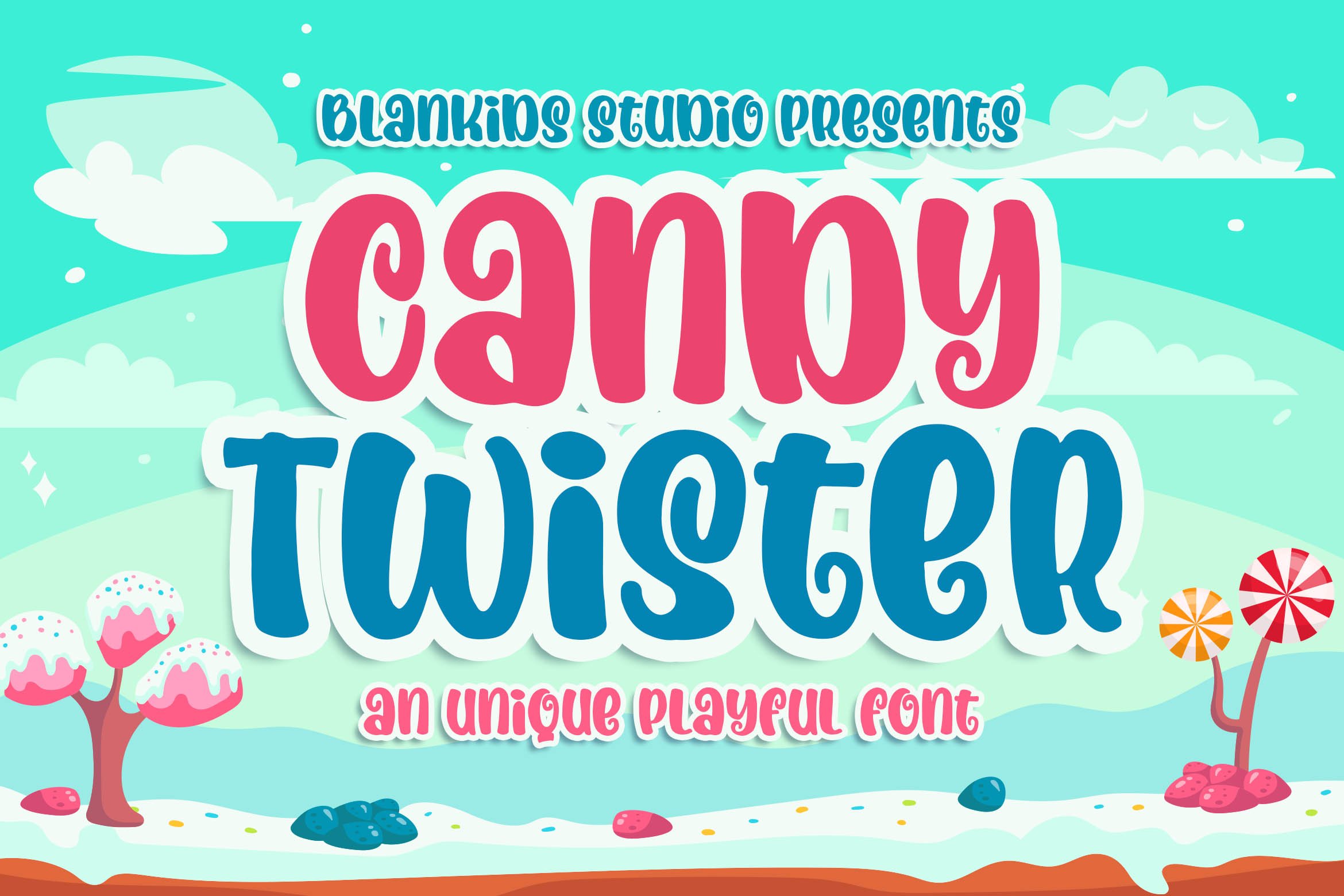 Candy Twister an Unique Playful Font cover image.