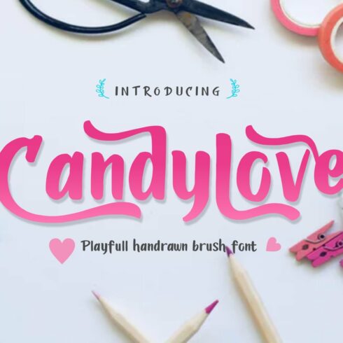 Candylove Playfull brushwritten font cover image.