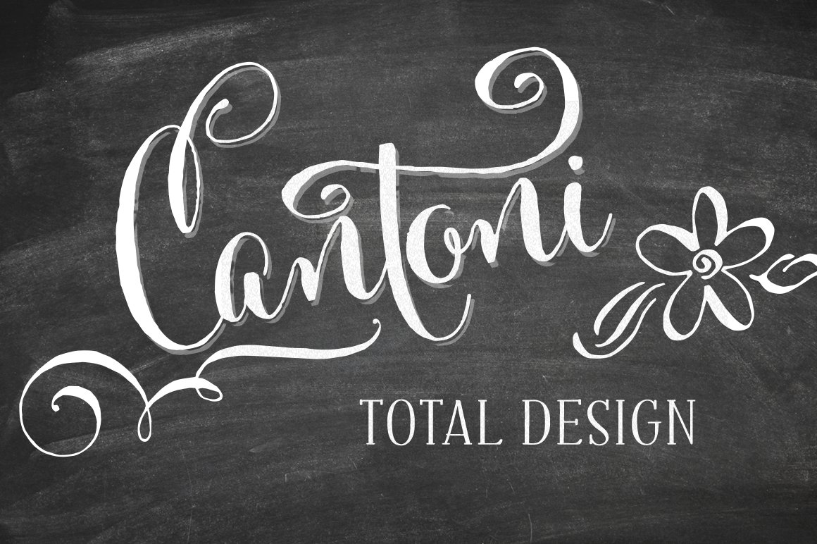 Cantoni Total Design Font cover image.