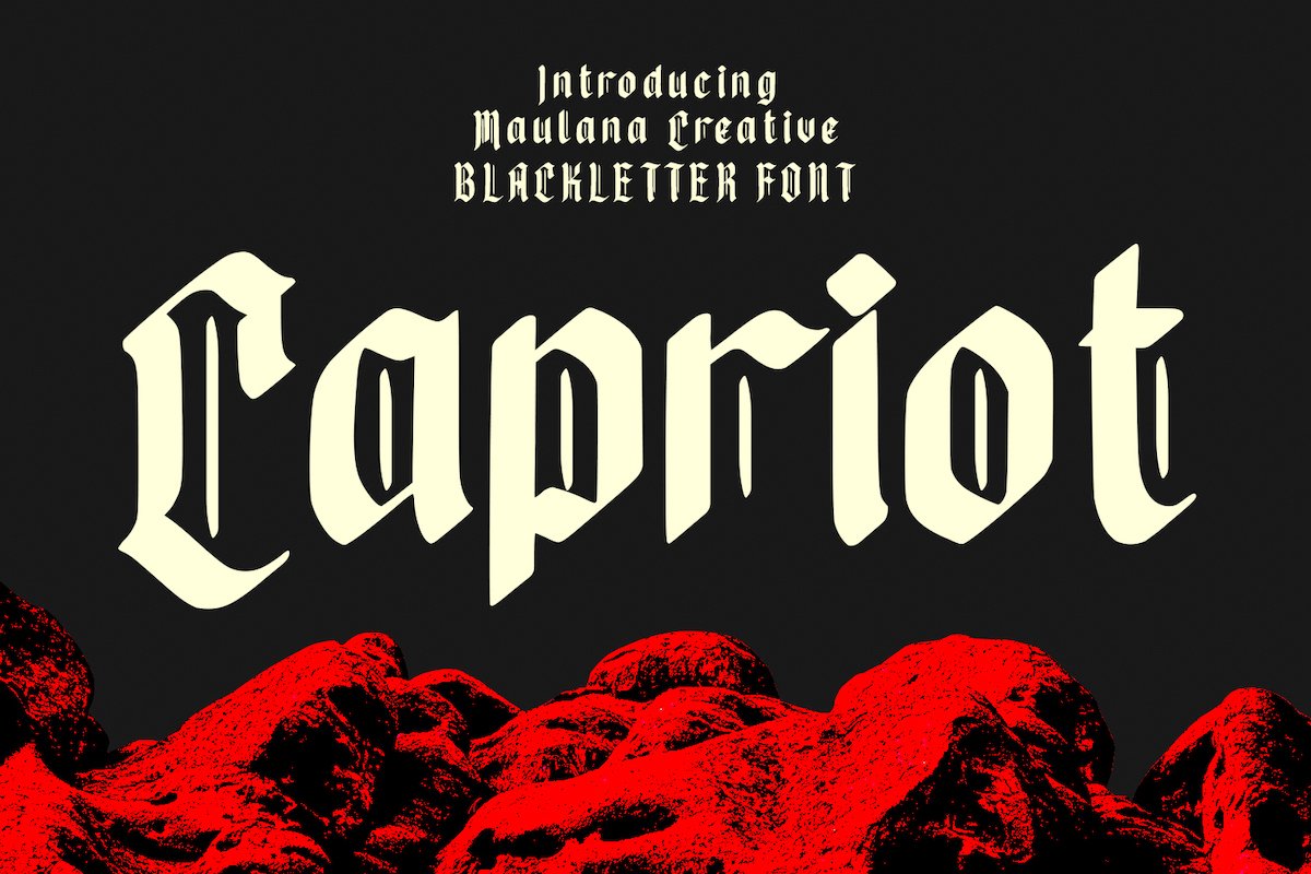 Capriot Blackletter Font cover image.