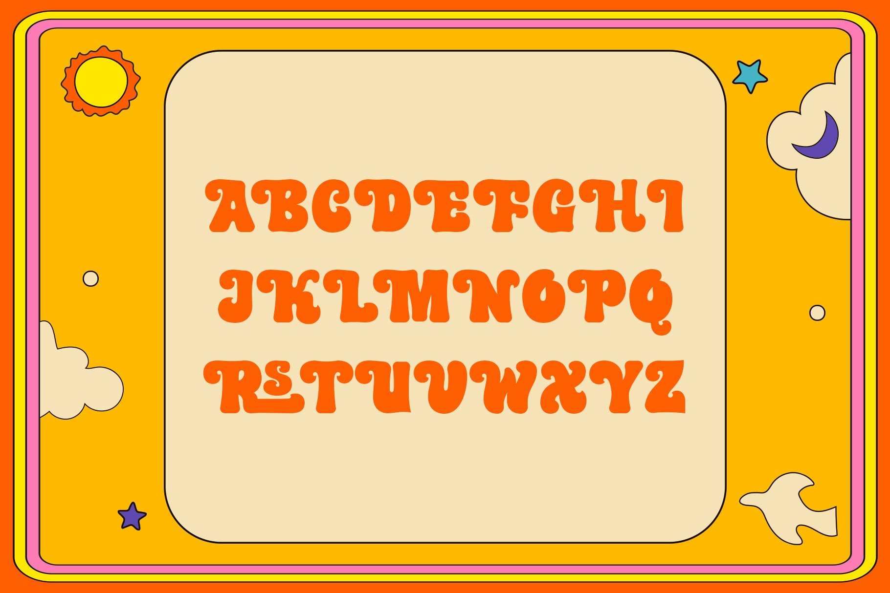 Kool Beans - Groovy Display Typeface preview image.