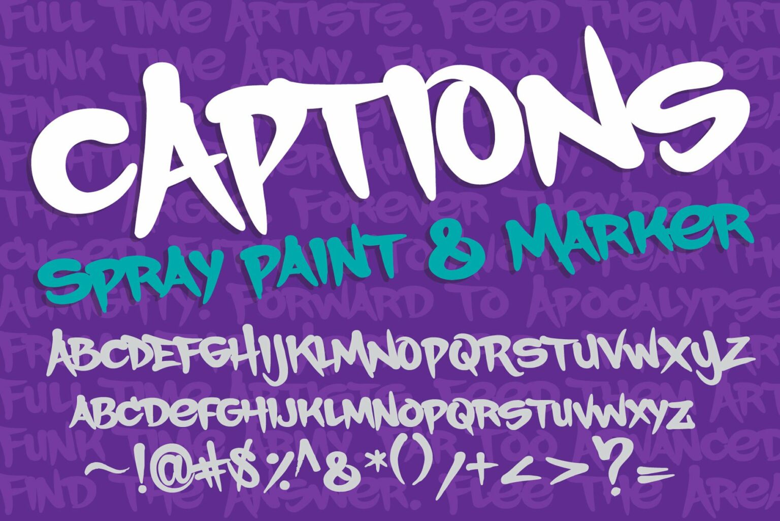 Captions Graffiti Font Family MasterBundles