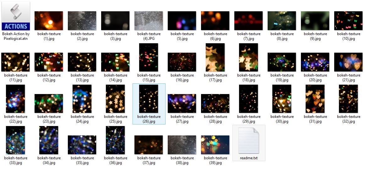 Bokeh Action and 40 Premium Texturespreview image.