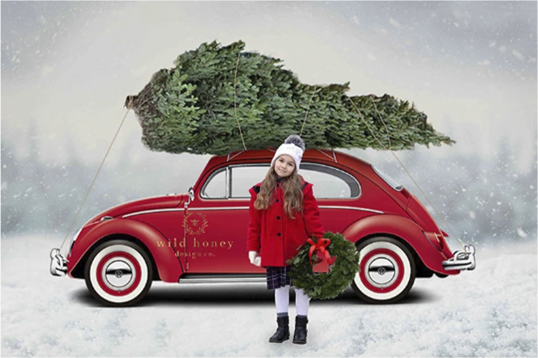 Christmas Car Digital Backdropcover image.