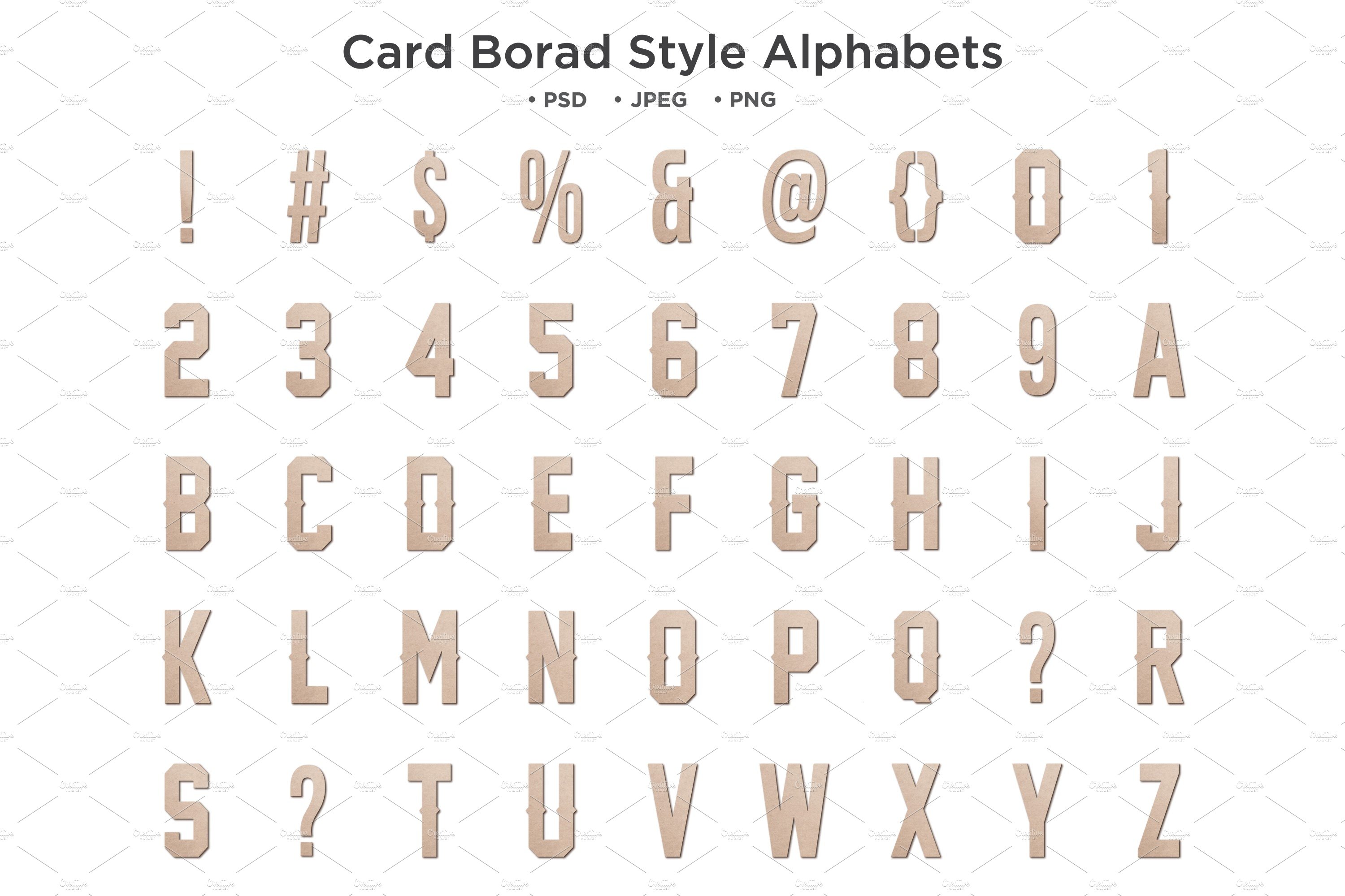 Cardboard Style Alphabet Typographycover image.