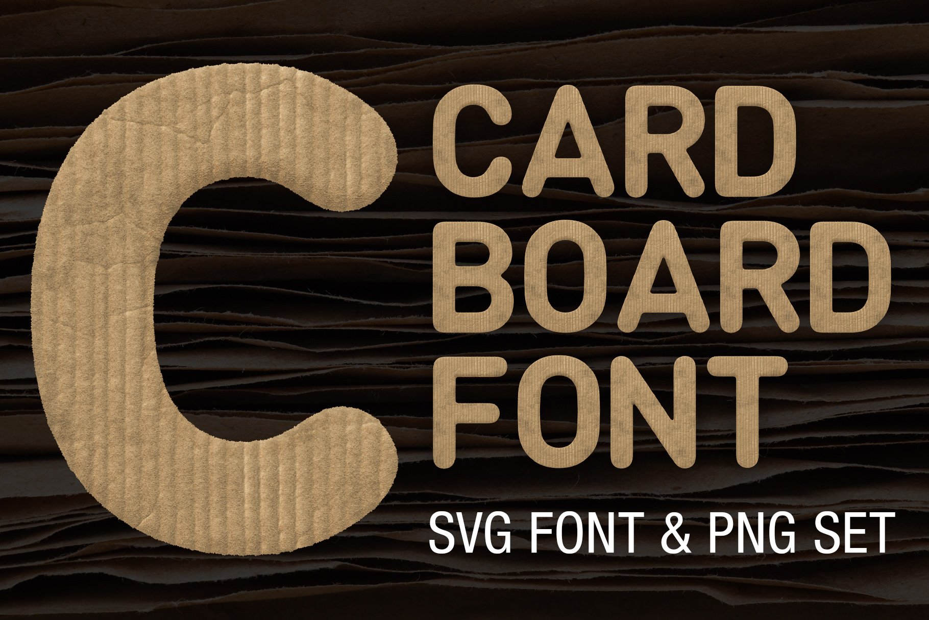 Cardboard SVG Font & PNG Set cover image.