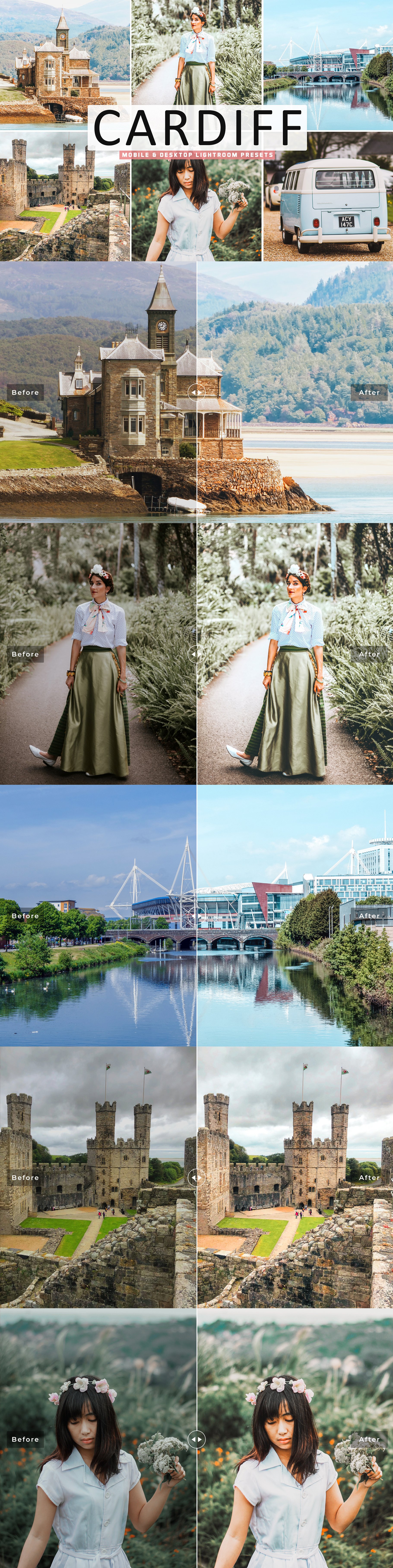 Cardiff Pro Lightroom Presetscover image.