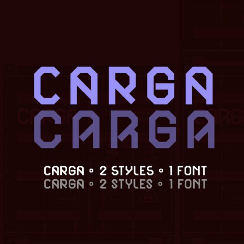 CARGA | Display | 2 Styles 1 Font cover image.