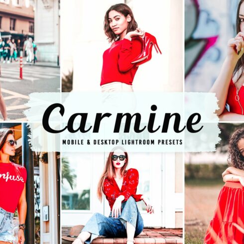 Carmine Pro Lightroom Presetscover image.