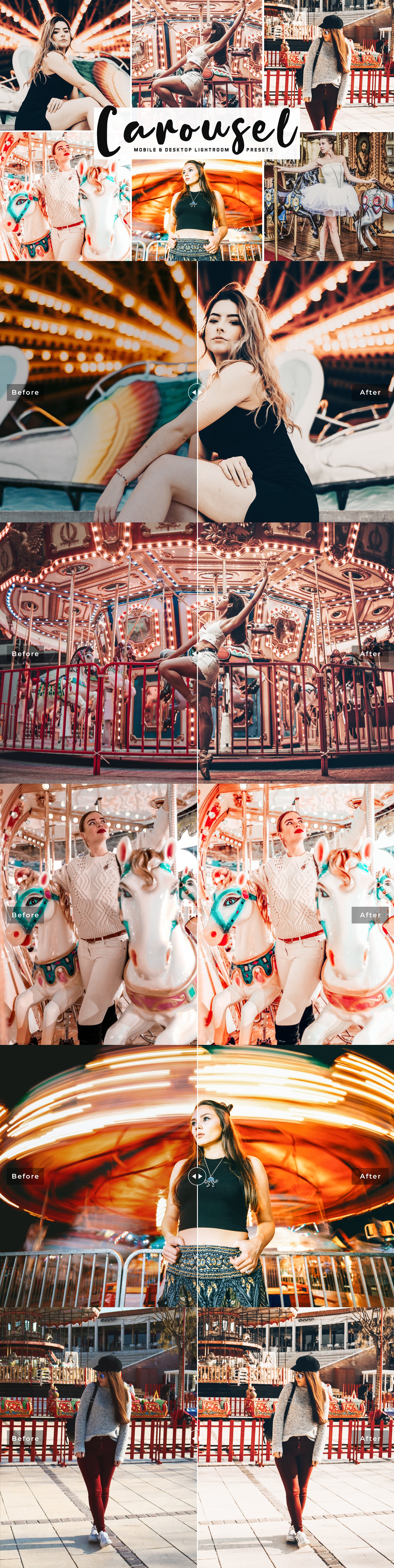 Carousel Lightroom Presets Packcover image.