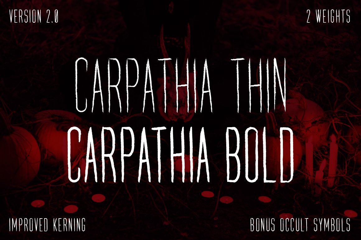 Carpathia Typeface + Extras preview image.