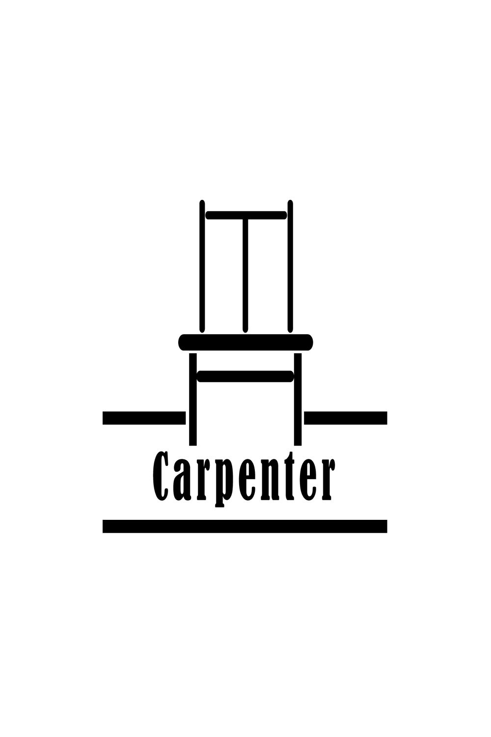 Carpenter - TShirt Print Design pinterest preview image.