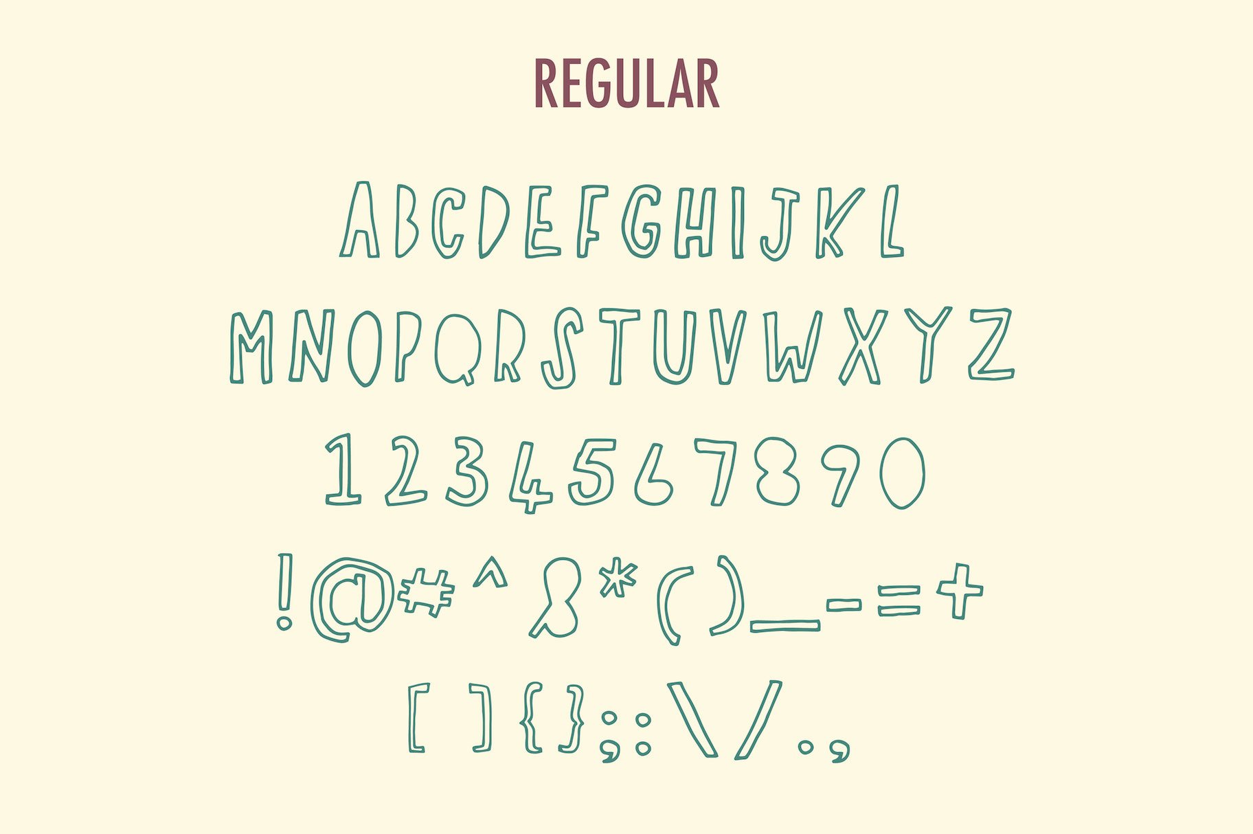 Cartagena Hand Drawn Font preview image.