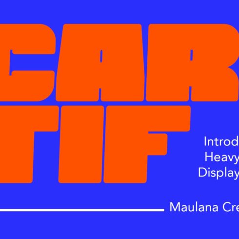 Cartif Heavy Bold Sans Display Font cover image.