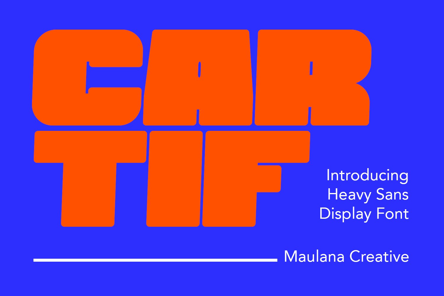 Cartif Heavy Bold Sans Display Font cover image.