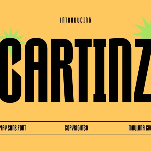 Cartinz Display Sans Font cover image.