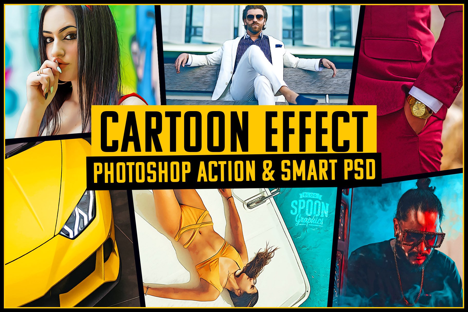 Cartoon Effect Photoshop Actioncover image.