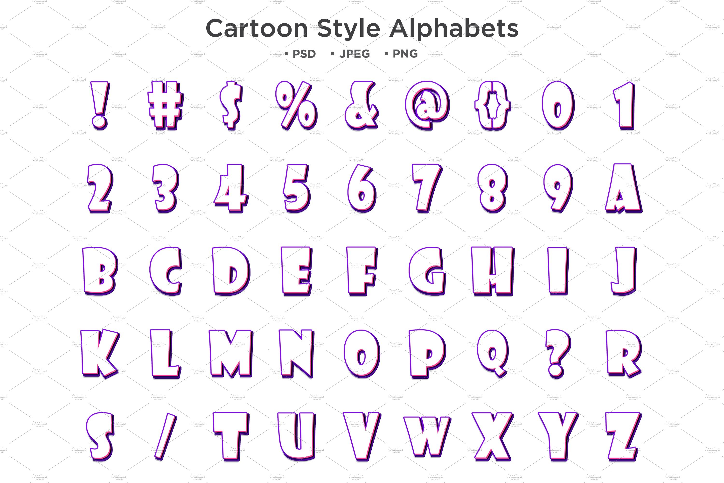 Cartoon Style Alphabet Typographycover image.