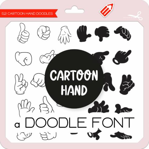 Cartoon Hand Doodles - Dingbats Font cover image.