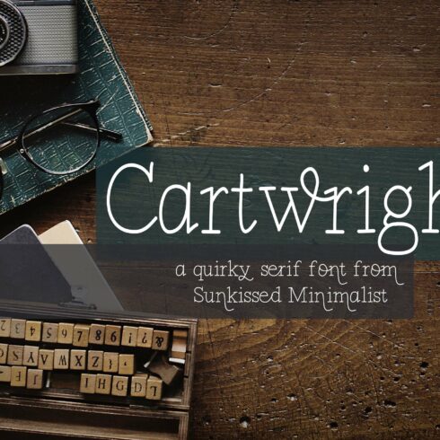 Cartwright | A fun typewriter font cover image.
