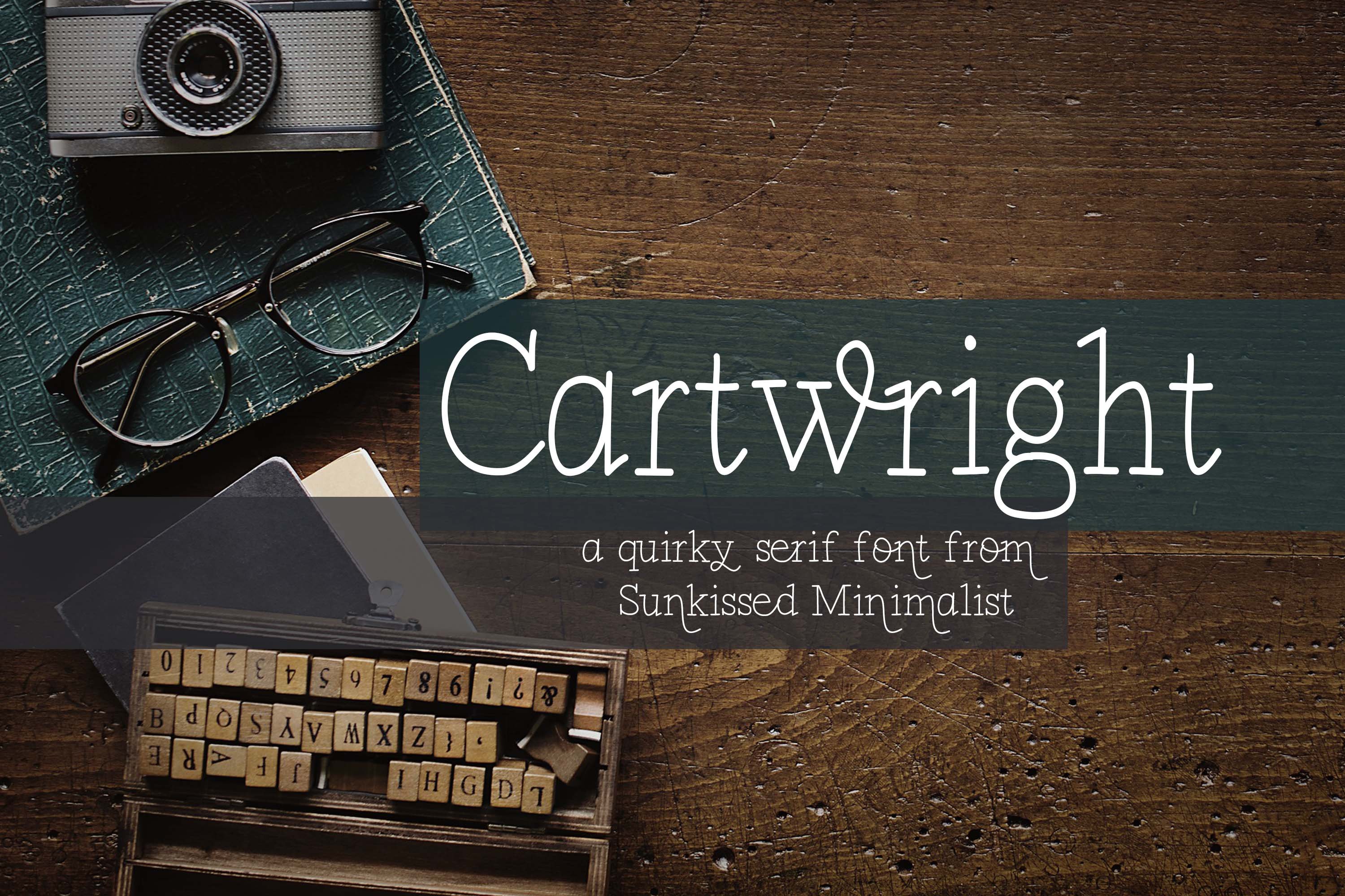 Cartwright | A fun typewriter font cover image.