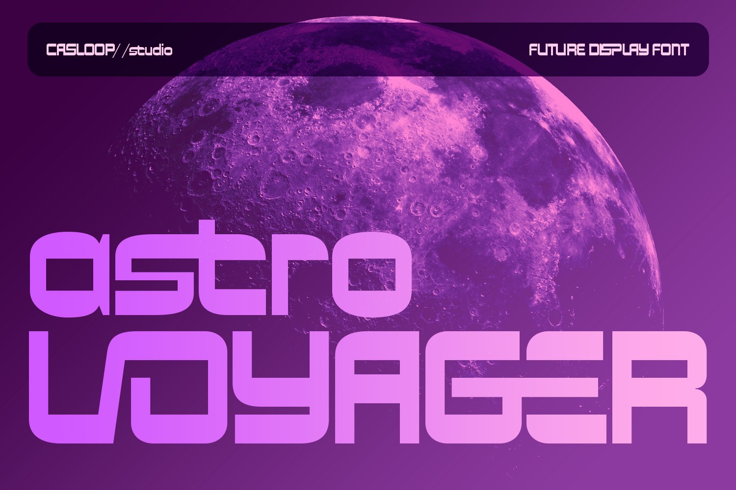 Astro Voyager Futuristic Typeface cover image.