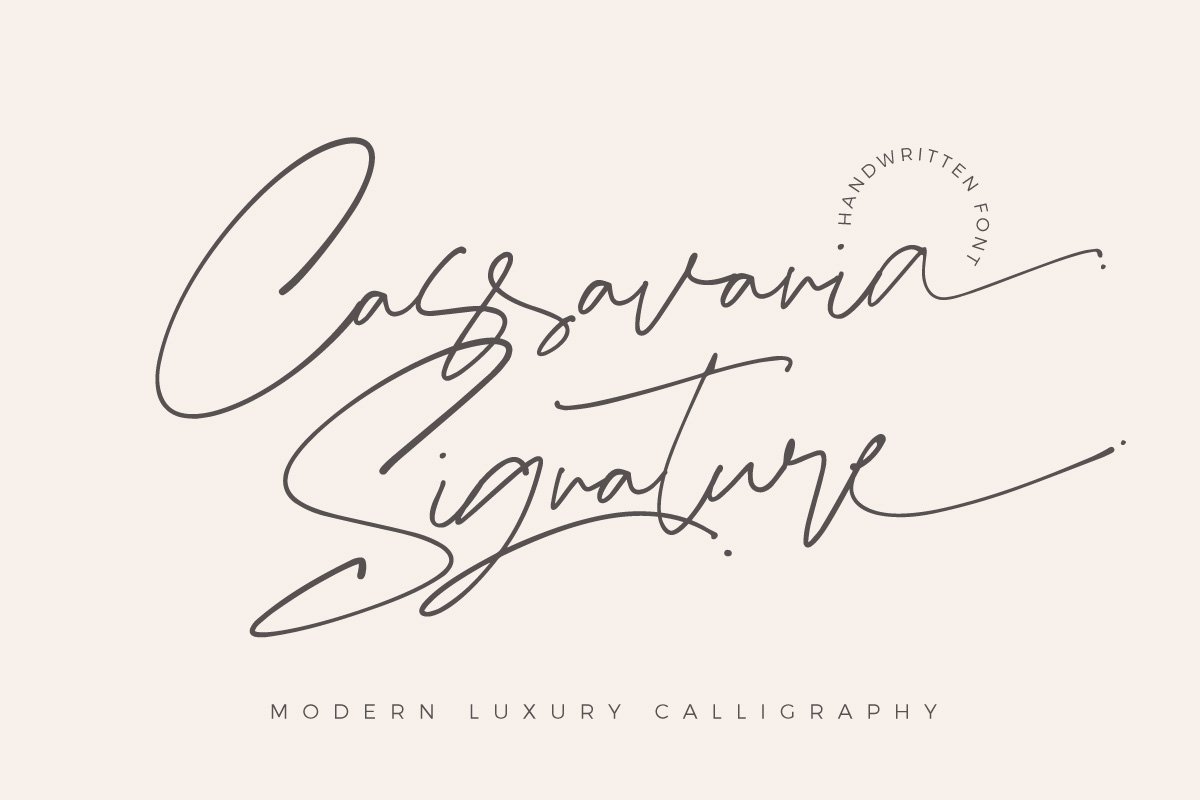 Cassavania - Signature with Ligature preview image.