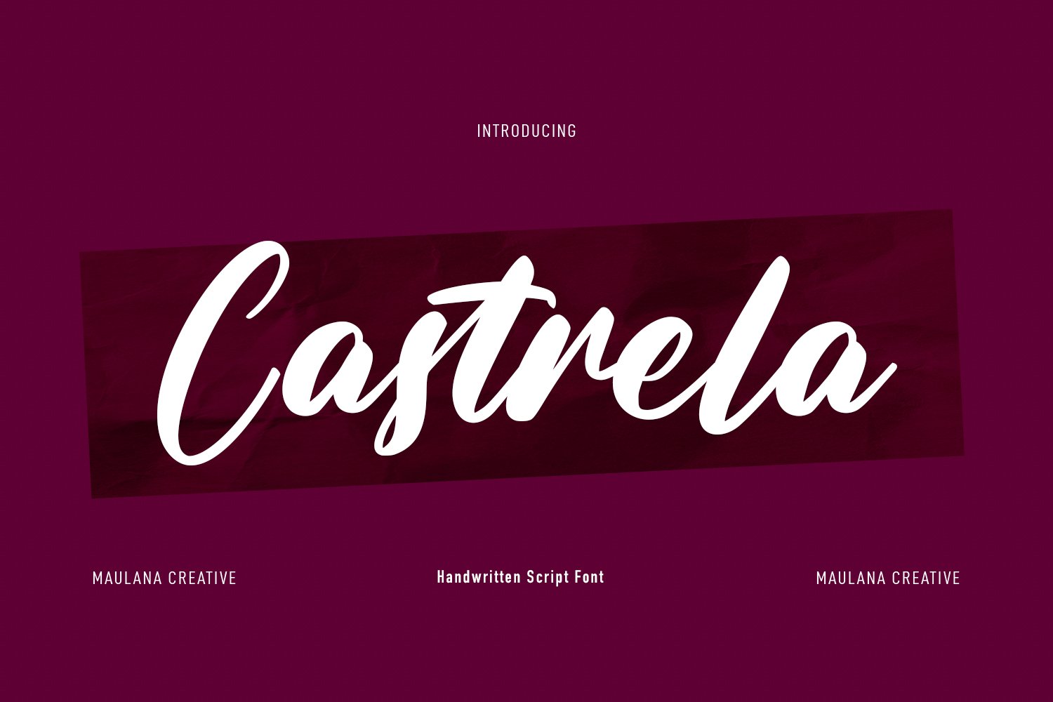 Castrela Handwritten Script Font cover image.