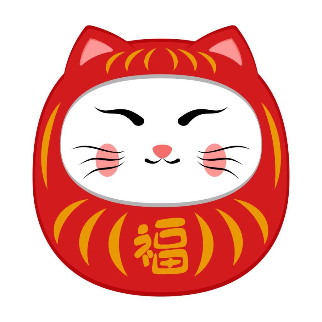 cat daruma doll MasterBundles