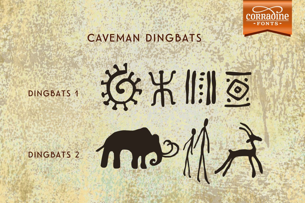 Caveman Dingbats preview image.
