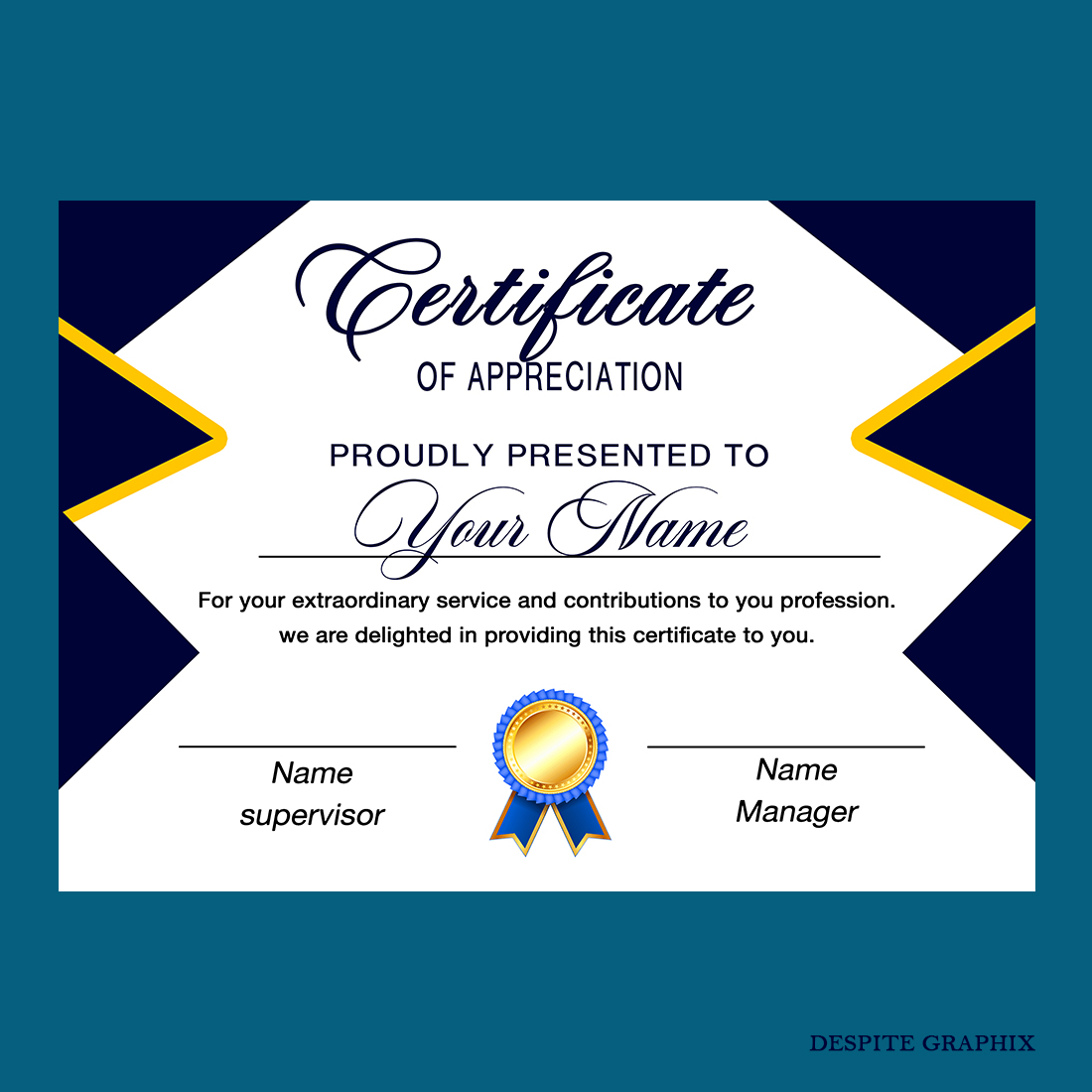 Certificate Of Appreciation Template Masterbundles