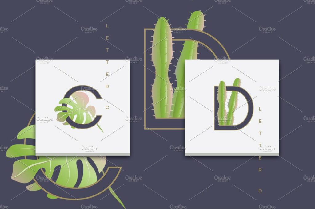 Spring alphabet letters MasterBundles