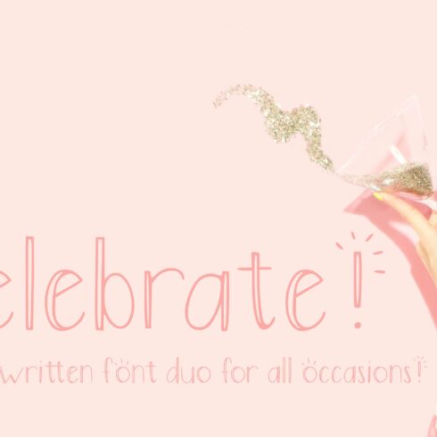 Celebrate! Hand Drawn Font Duo cover image.