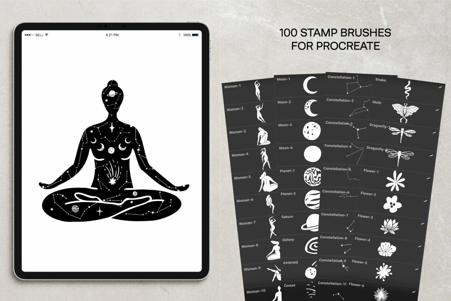 Celestial Woman Procreate Brushes – MasterBundles