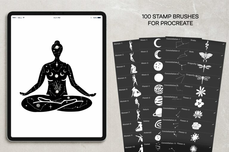 Celestial Woman Procreate Brushes – MasterBundles