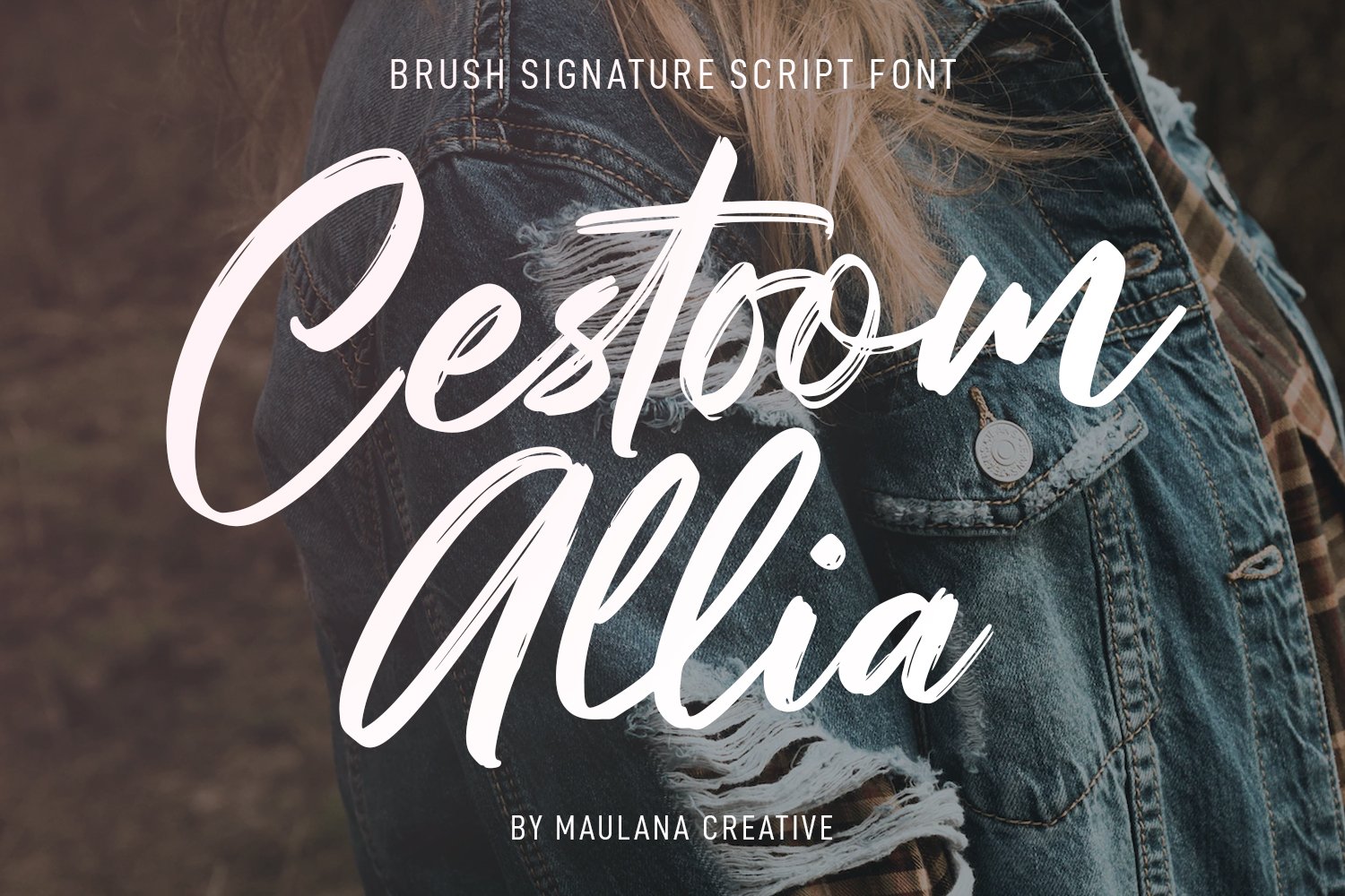 Cestoom Allia Brush Script Font cover image.