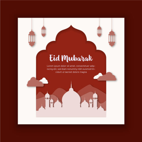 Eid Social Media Web Banner Template cover image.