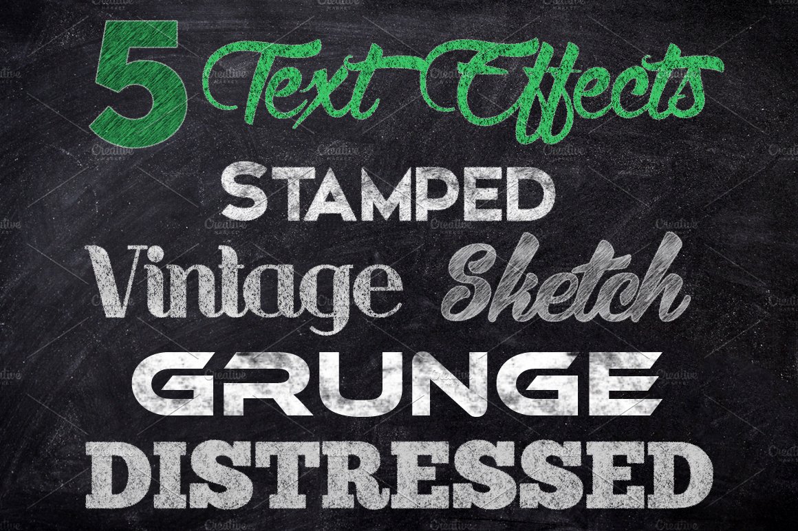 Chalk Text Effects Creator Bundlepreview image.