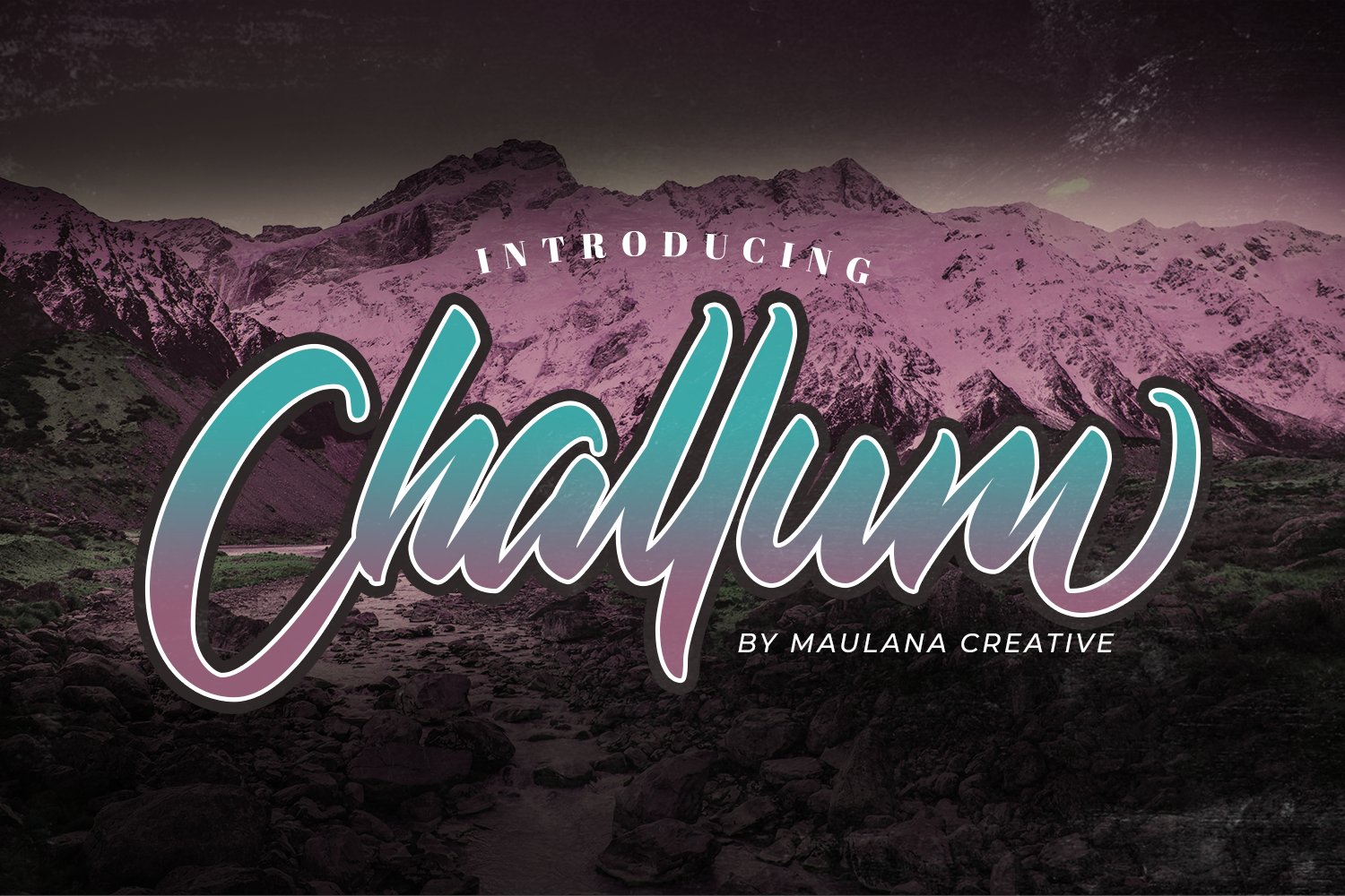 Challum Handwritten Script Font cover image.
